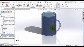 SOLIDWORKS Animation - A cup being filled with water (Liquid Effect)