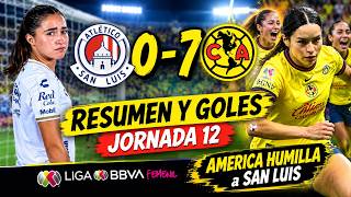 THEY HUMILIATE THEM! SAN LUIS 0 - 7 AMERICA FEMENIL GOALS and FULL HIGHLIGHTS MATCHDAY 12 ⚽ Liga ... Guide