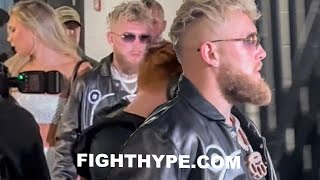 JAKE PAUL ARRIVES TO KNOCK OUT NATE DIAZ LIKE A BOSS WITH NEW GIRLFRIEND BY HIS SIDE