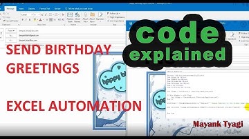 how to send birthday emails automatically using excel vba