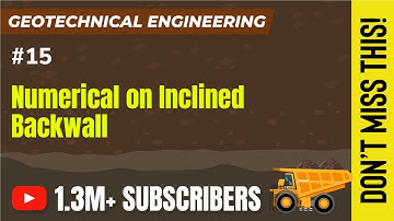 Numerical on Inclined backwall | Earth Pressure Theories | Geotechnical Engineering - GATE