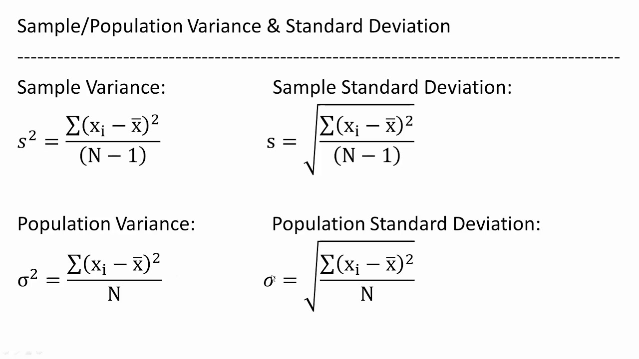 Population standard deviation