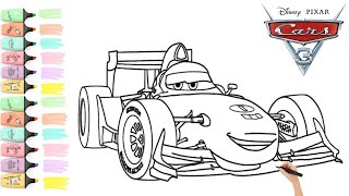 Francesco Bernoulli Disney Pixar Cars Coloring and Drawing | Coloring video for kids #painting #art