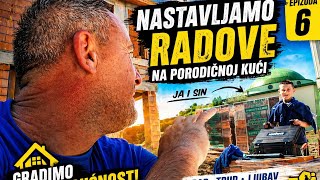 Pripreme podloge za zidanje, vezanje armature za stubove ( Gradnja porodicne kuce )Ep 6