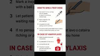 🚨 How to Give a Test Dose & Manage Anaphylaxis 🚨In this video, we explain the step-by-step method.