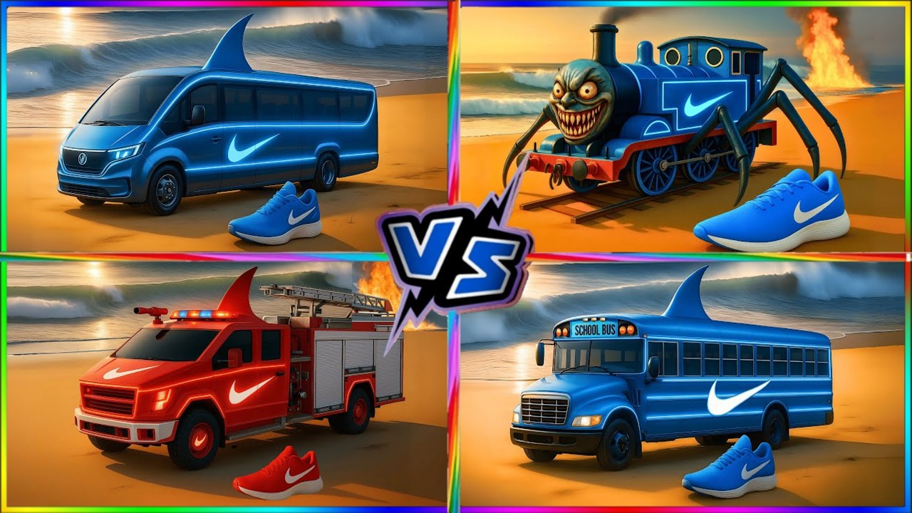 BRAINROROT BUSES🆚BRAINROROT SPIDER TRAIN🆚BRAINROROT FIRE TRUCK🆚BRAINROROT SCHOOL BUSES - Tiles Hop