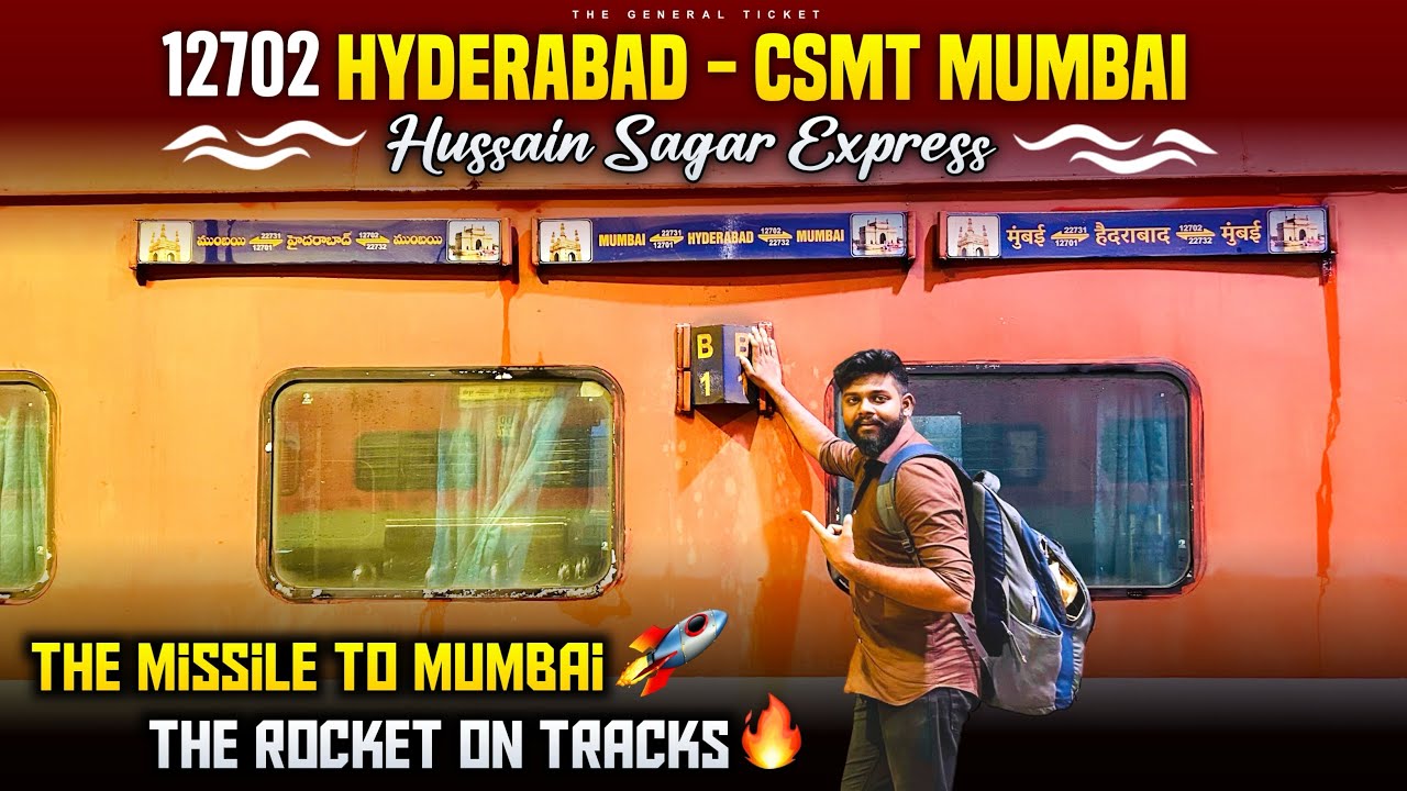 12702 Hyderabad - CSMT Mumbai Hussain Sagar SF Vlog | The Missile to Mumbai |