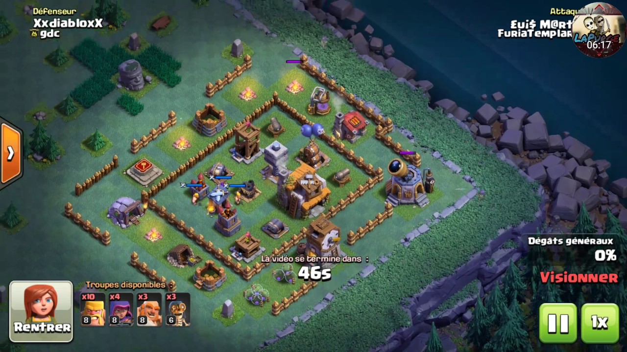Clash Of Clans Base D Ouvriers Niveau 5 Youtube