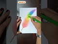 Beautiful Rainbow Feather Drawing. Feather Drawing. #drawing #shorts #feather #rainbow