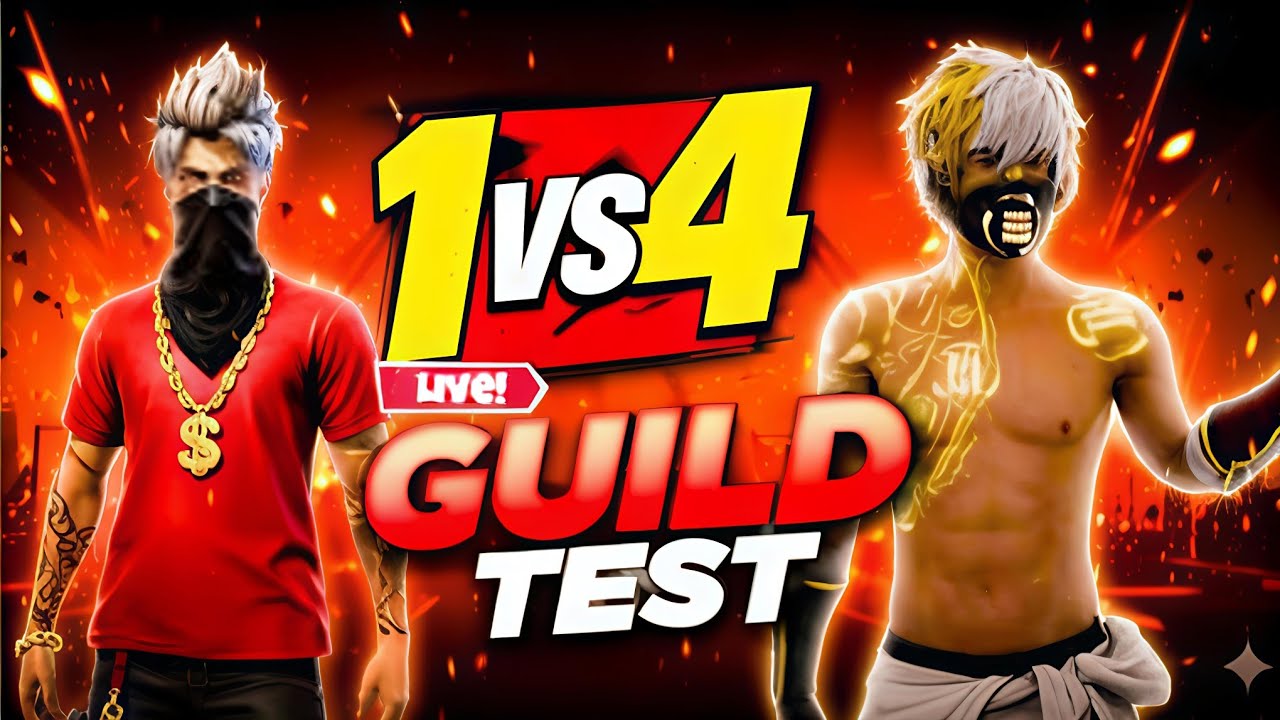 HARDEST GUILD TEST FF | FREE FIRE LIVE CUSTOM ROOM GIVEAWAY | FF LIVE TEAM CODE GIVEAWAY | FF LIVE