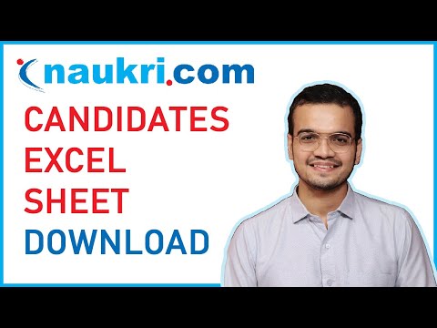 How to Download Candidate Resumes Excel Sheet from Naukri.com?