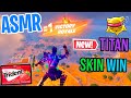 Asmr gaming  fortnite titan skin ranked relaxing gum chewing  controller sounds  whispering 