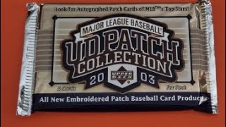 A pack of 2003 Upper Deck Baseball Patch Collection cards!