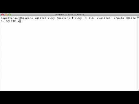 sqlite3 + sqlite3-ruby