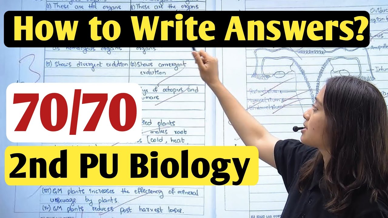 How to Write Answers ? | Score 70/70 in Biology | 2nd PU Biology Exam 2025