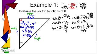 Notes 9 1b Right Triangle Trig