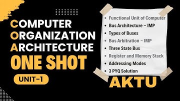 COA aktu | COA unit-1 One Shot | COA One Shot Video | Aktu Exam | 2nd Year | COA PYQ Soltuion