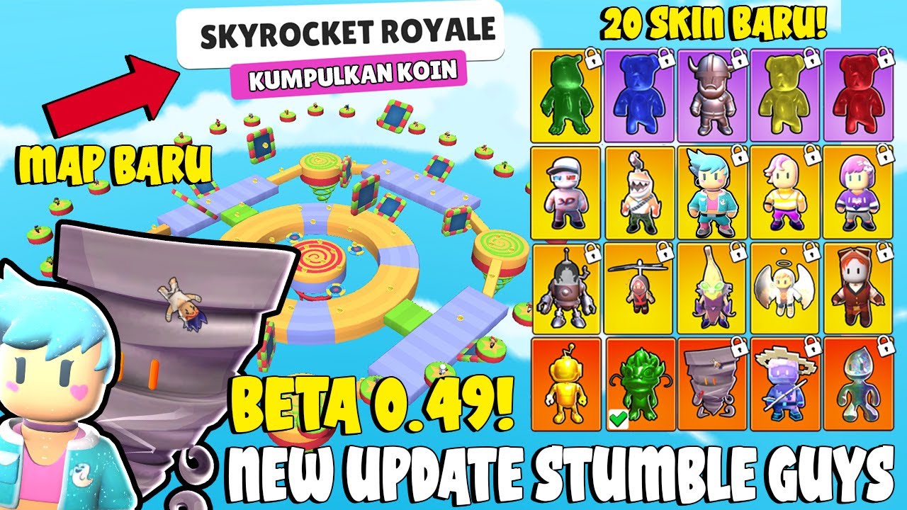 Much Wanted! Here Is The Link For The Latest Update Stumble Guys 0.39 With  New Maps And Skins