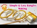 Thread bangles making new model  latest silk thread bangles  beaded jewelry   jewellery making