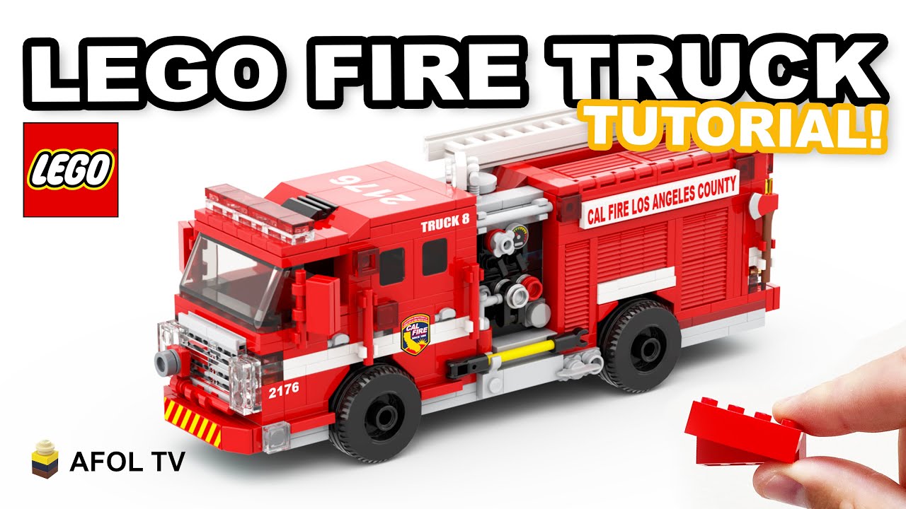 How to Build Fire Truck (Tutorial!) - LEGO Detailed Fire Build - YouTube