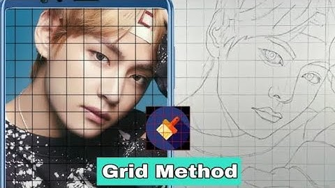 HOW TO USE GRID METHOD in Drawing Portraits Outline/BTS V Kim Taehyung