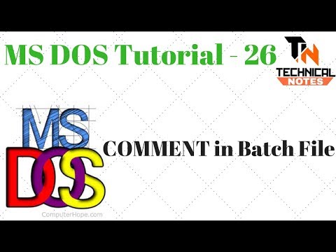 How to use comment in batch file
