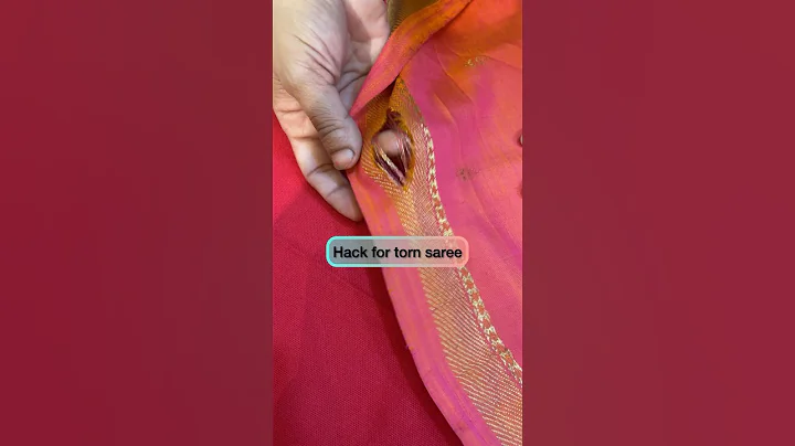 hack for torn sarees/ repair for saree//#sareeinfluencer #sareehack #tornsaree