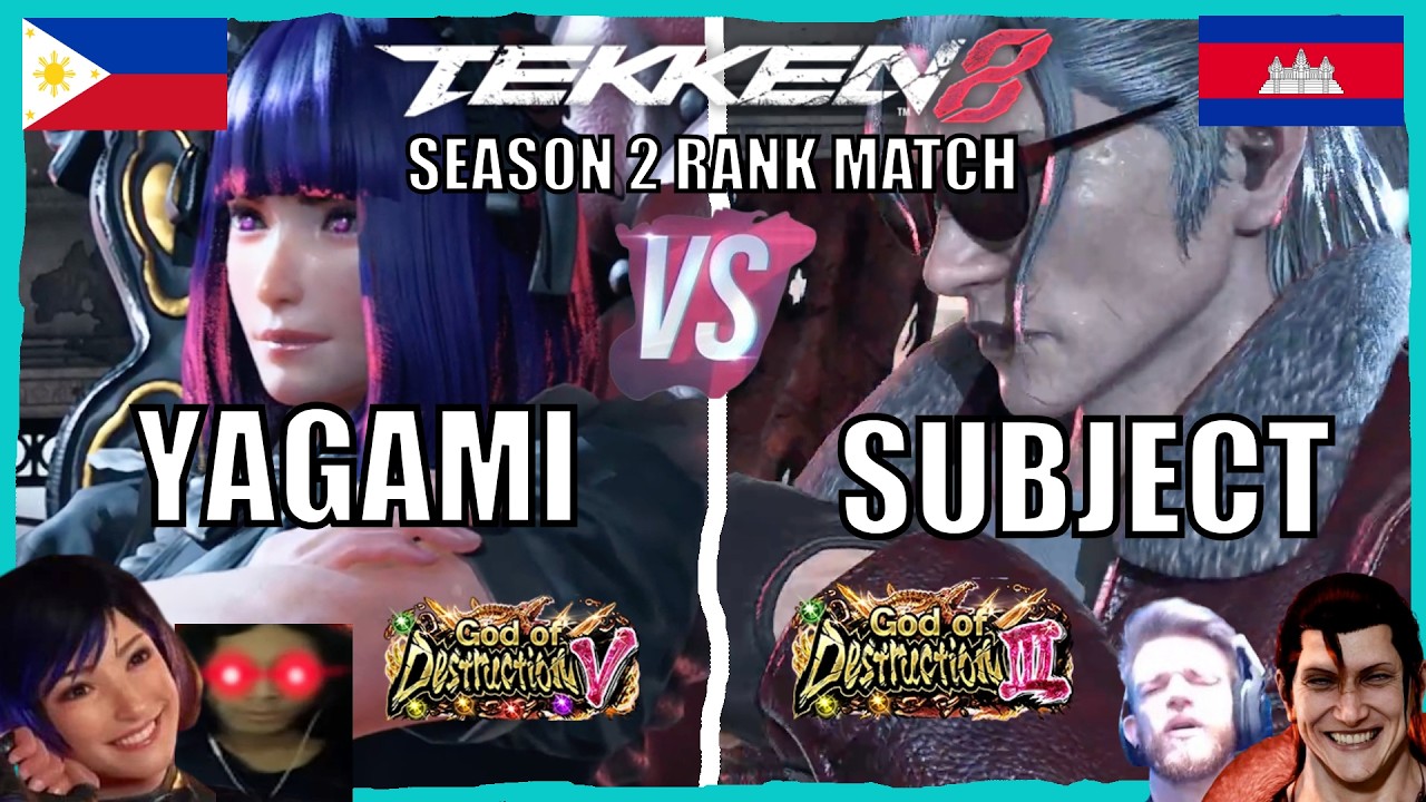 T8 🔥 YAGAMI (Low Ranked Reina) vs SUBJECT (Low Ranked Dragunov) 🔥 Tekken 8 Noob Gameplay