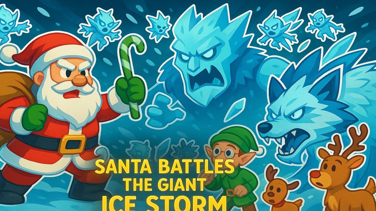 Santa Battles the Giant Ice Storm | Finn & Dolly Save Christmas | 3D Animated Adventure Story