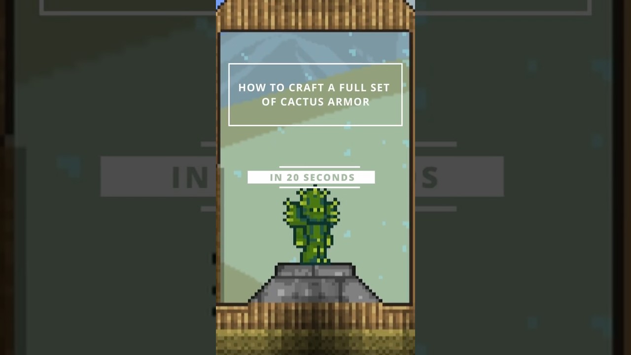 How to Craft Cactus Armor in Terraria - YouTube
