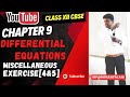 Chapter 9- Differential Equations-Miscellaneous Exercise[4 &amp; 5]| Class XII CBSE Mathematics|in Tamil