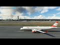 Msfs virtualcol embraer 195 landing in vienna