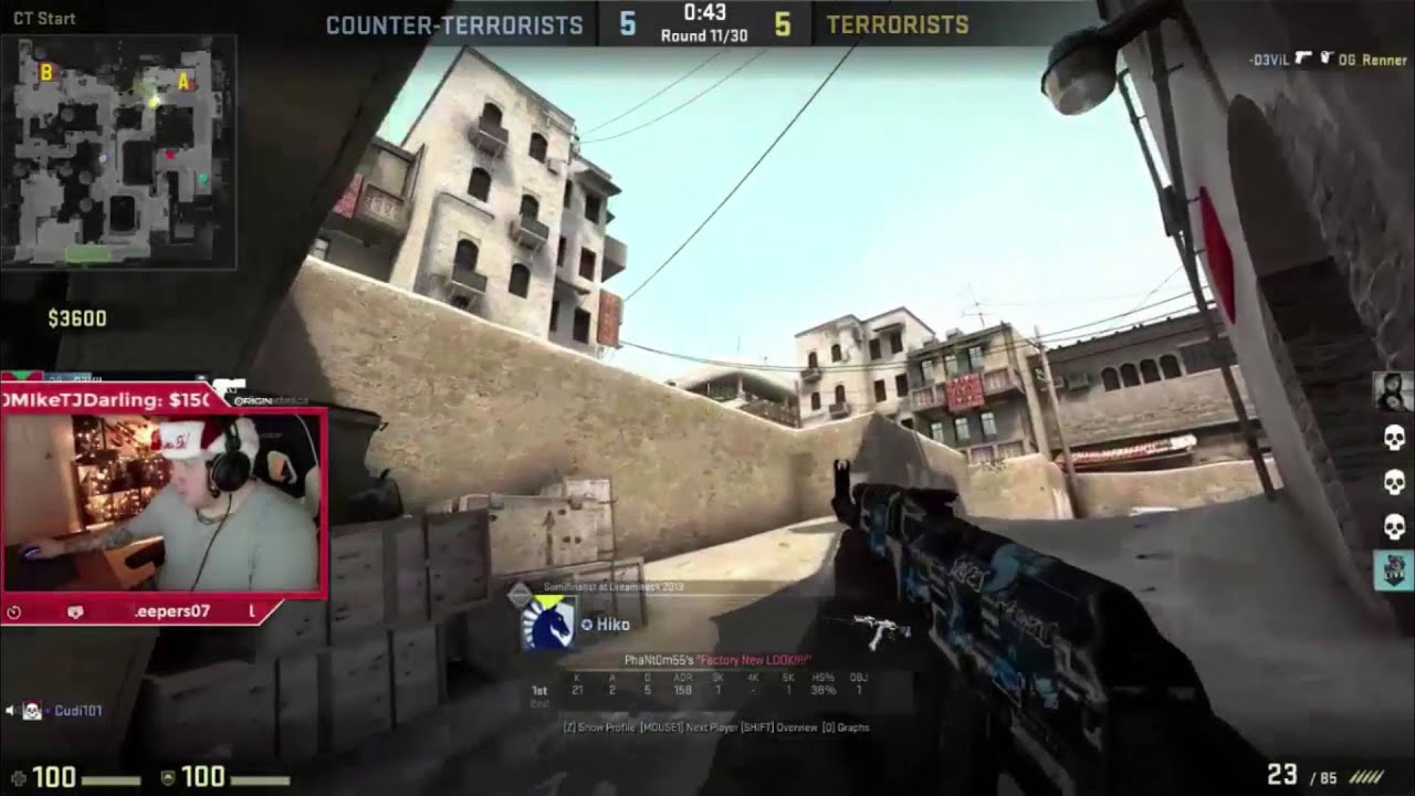 CS:GO - Hiko Sick 1 vs 2 On TimTheTatman's Stream
