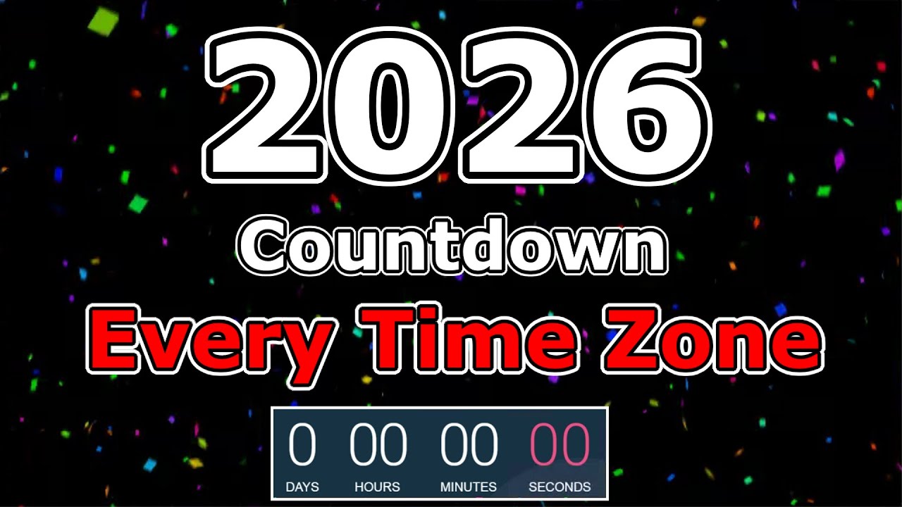 New Year 2026 Live Countdown (Every Time Zone) - YouTube