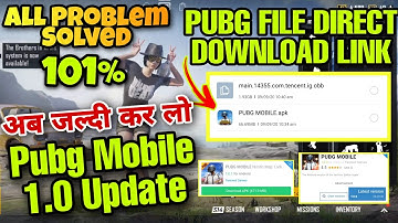 Pubg Mobile New Update 1.0 Direct Google Drive Download Link | Pubg Mobile Erangel 2.0 Update