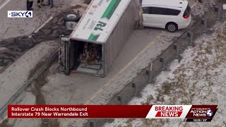 3 people taken to the hospital after crash on I-79