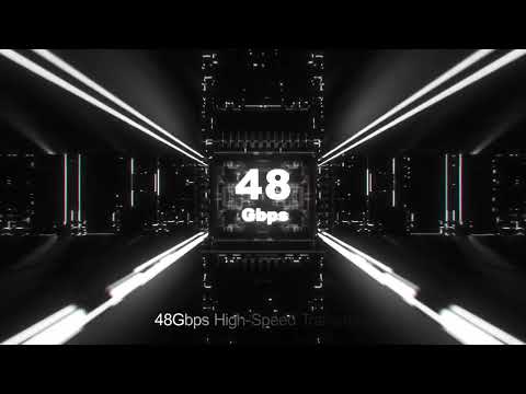 Кабель HDMI Ugreen HD140 2.1 8K 60Гц 48 Гбіт/с 1 м нейлоновий чорний, видео 3