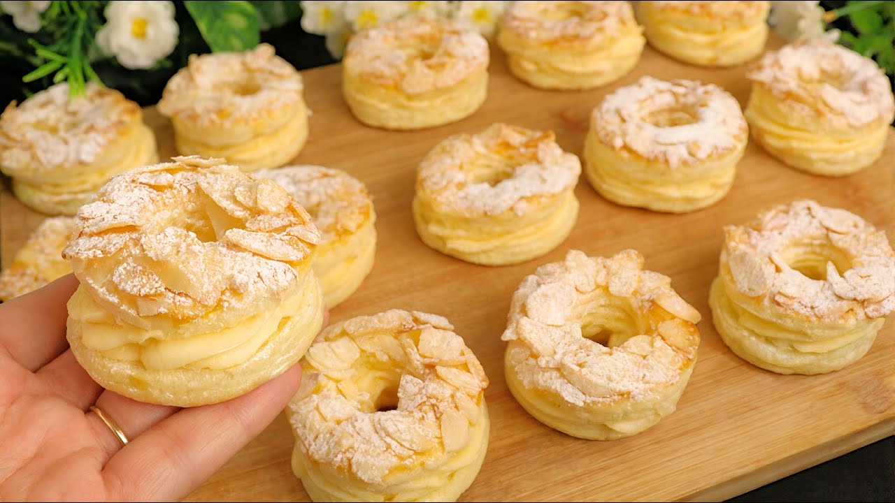 Быстрый и вкусный десерт за 10 минут! Без взбитых сливок! Хрустящий и исчезает за 1 минуту! Легко!