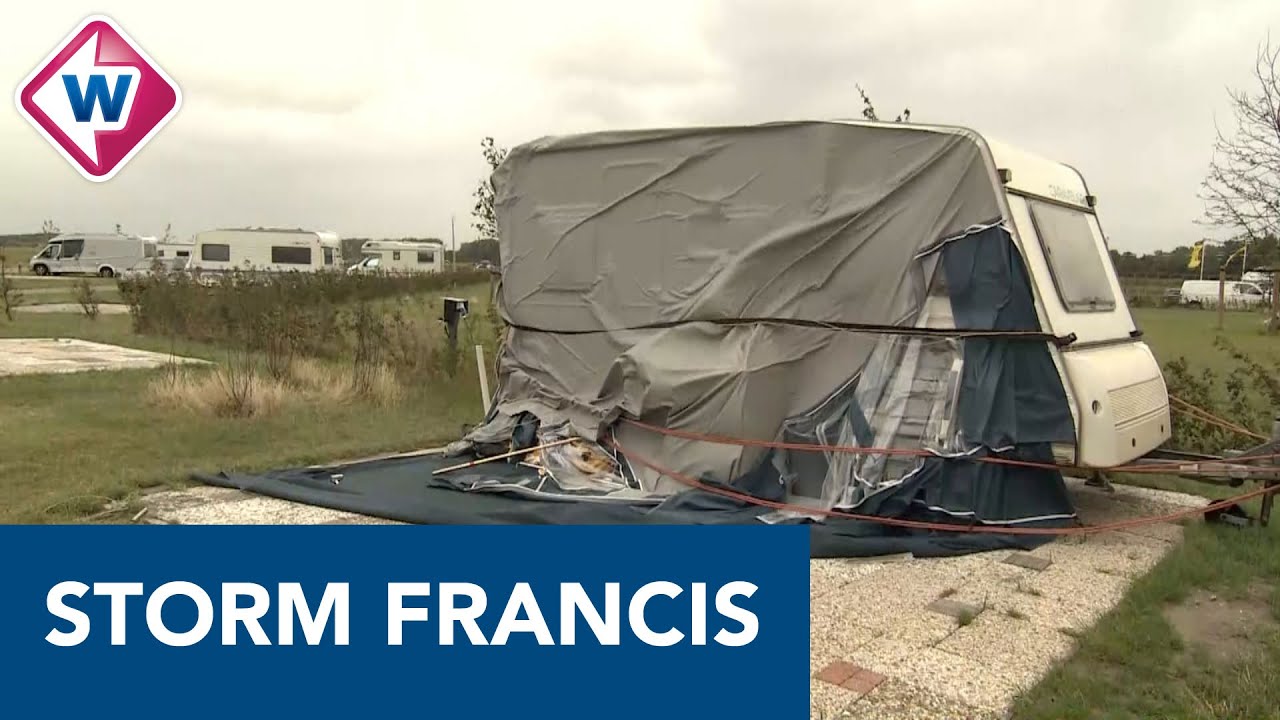 Stormschade op camping De Drie Morgen in Zoetermeer - OMROEP WEST
