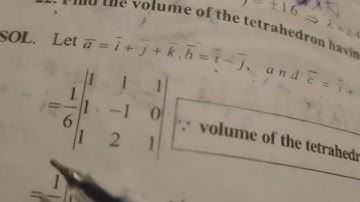 Find out volume of tetrahedron