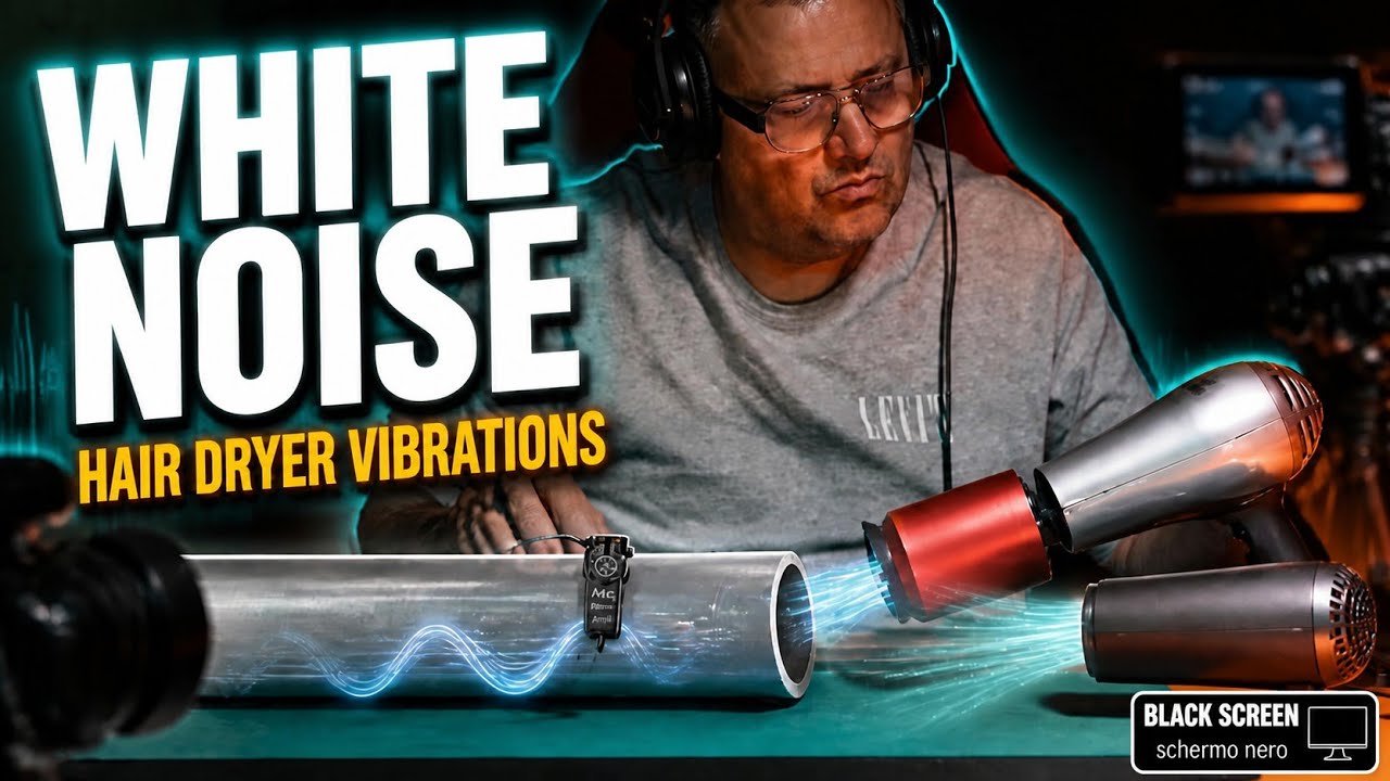 ASMR PVC Pipe Vibration with Dyson Hair Dryer 12 HRS - Deep White Noise ...