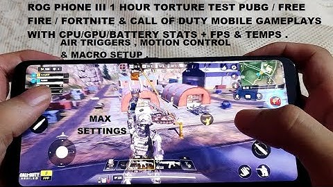 Rog Phone 3 Air Triggers & Macro + PUBG , Fortnite , Free Fire , COD Mobile Gameplay Snapdragon 865+