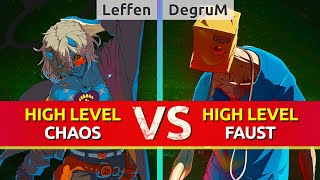 GGST ▰ Leffen (Happy Chaos) vs DegruM (Faust). High Level Gameplay