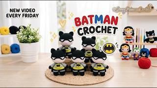 Batman Crochet Tutorial | Easy and quick Amigurumi Keychain for Beginners
