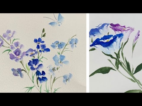 アクリルアート「赤い江戸切子と桔梗、撫子」１点物、手描き、真筆。 アクリルアート「赤い江戸切子と桔梗、撫子」1点物、手描き