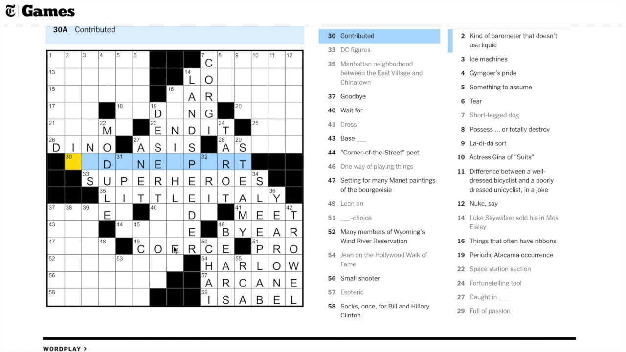 A Test Of One's Humanity Nyt Crossword A Test Of One's Humanity Nyt Crossword