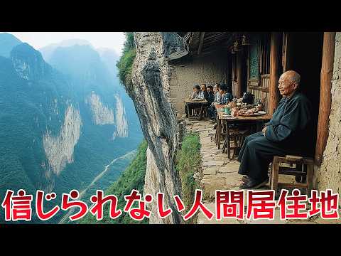 【超危険】外国人観光客が失禁！中国の断崖絶壁村…一歩間違えば粉々に砕け散る恐怖の生活圏！世界15の極限居住地