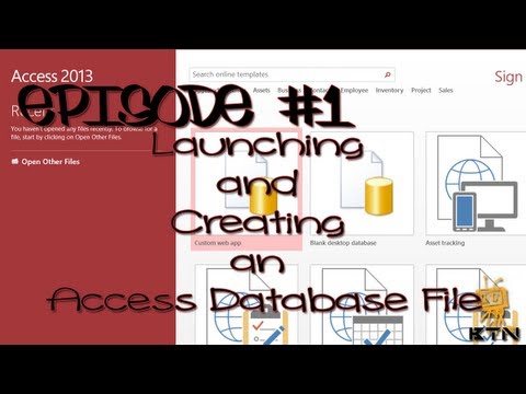 Microsoft Office 2013 - Launching and Creating an Access Database File