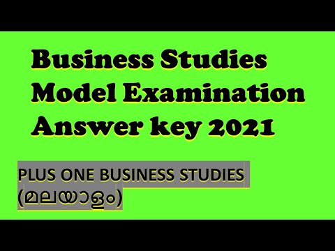 BUSINESS STUDIES MODEL EXAMINATION ANSWERKEY 2021, ANSWERKEY OF PLUS ONE BESINESS STUDIES, MODEL