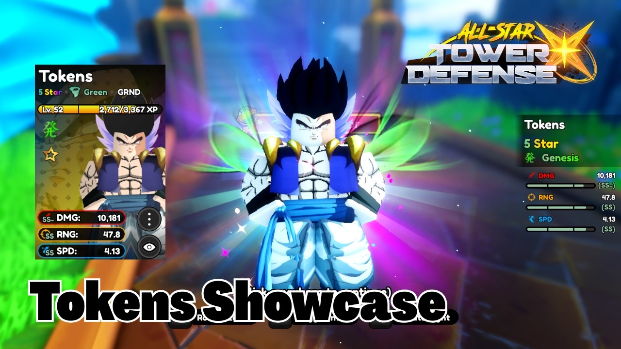 Tokens Showcase (Gotenks DBZ) All Star Tower Defense X ASTD X